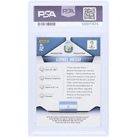 Carte Panini Prizm n° 12 de la Coupe du Monde Brésil 2014 autographiée par Lionel Messi, équipe nationale argentine, authentifiée, 9 pièces