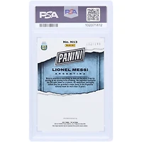 Lionel Messi Argentina National Team Autographed 2022 Panini National Orange #N13 #/199 PSA Authenticated 9/10 Card