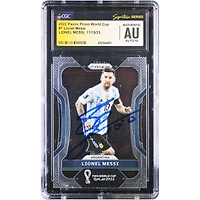 Carte autographiée de Lionel Messi (équipe nationale d'Argentine) - Panini Prizm Coupe du Monde Qatar 2022 n°7 - Authentifiée par Fanatics Witnessed (CGC) - 10/10