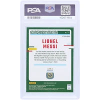Carte Panini Donruss FIFA Optic Holo #1 authentifiée 9/10 signée Lionel Messi, équipe nationale argentine 2023-24