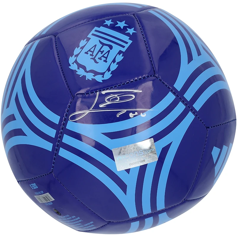 Lionel Messi Argentina National Team Autographed Blue adidas 2025-26 Academy Soccer Ball