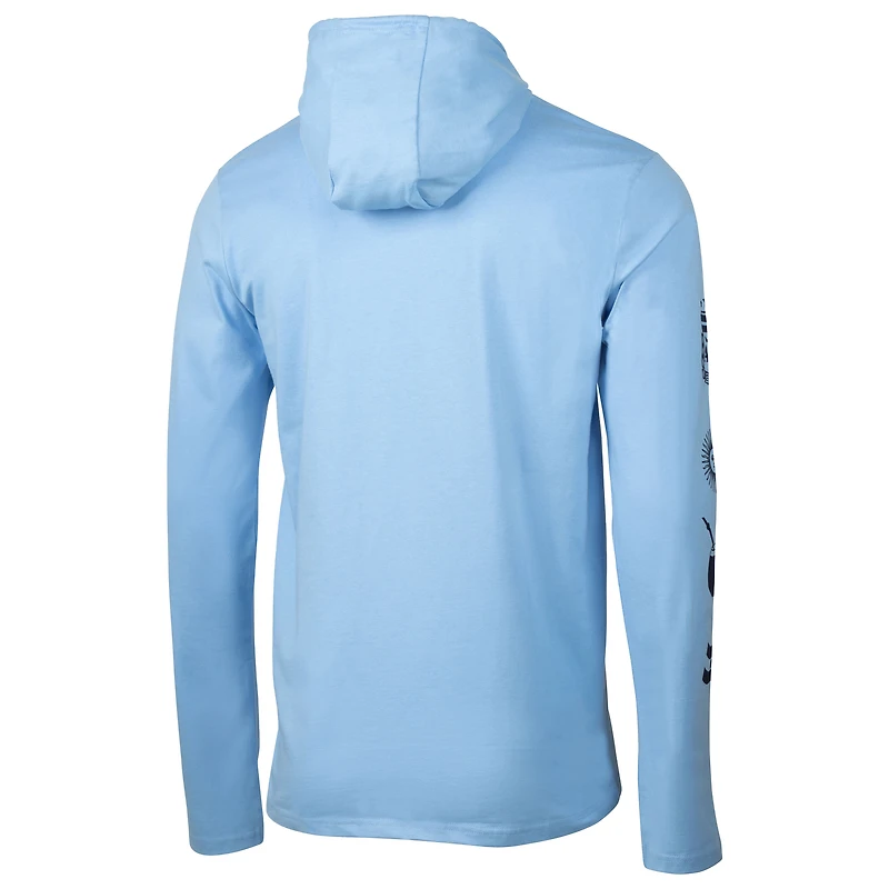 Men's Sport Design Sweden  Light Blue Argentina National Team Relaxed Hooded Long Sleeve T-Shirt