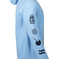 Men's Sport Design Sweden  Light Blue Argentina National Team Relaxed Hooded Long Sleeve T-Shirt