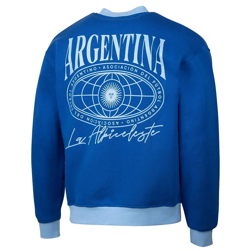 Men's Sport Design Sweden  Royal Argentina National Team Relaxed Pullover Sweatshirt