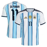 Men's adidas Angel Di Maria White Argentina National Team 2026 Home Authentic Jersey