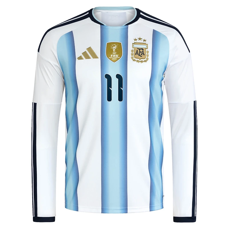 Maillot domicile réplique à manches longues adidas Angel Di Maria blanc de l'équipe nationale argentine 2026