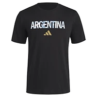 T-shirt adidas noir de l'équipe nationale argentine pour homme
