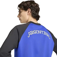 Men's adidas Blue Argentina National Team 2026 Long Sleeve Pre-Match Top
