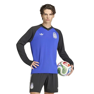 Men's adidas Blue Argentina National Team 2026 Long Sleeve Pre-Match Top