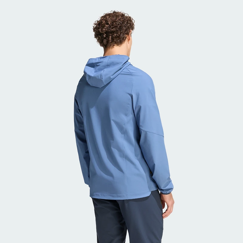 Sweat à capuche zippé raglan adidas bleu pour homme, équipe nationale d'Argentine 2026 Tiro Travel