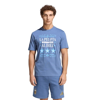 T-shirt adidas bleu homme, équipe nationale d'Argentine, vainqueur de la Coupe du Monde FIFA 2022