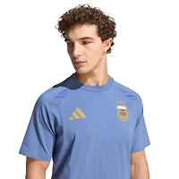 T-shirt de voyage adidas bleu pour homme, équipe nationale d'Argentine, FIFA x Coupe du Monde Tiro