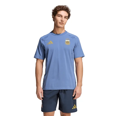 T-shirt de voyage adidas bleu pour homme, équipe nationale d'Argentine, FIFA x Coupe du Monde Tiro