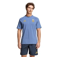 T-shirt de voyage adidas bleu pour homme, équipe nationale d'Argentine, FIFA x Coupe du Monde Tiro