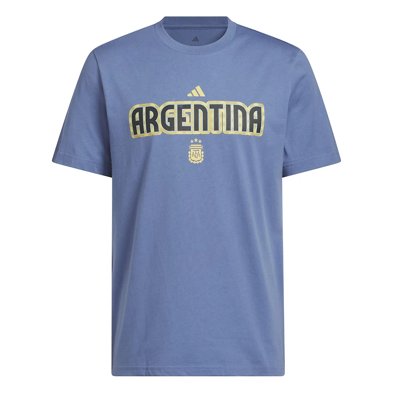 Men's adidas Blue Argentina National Team Jersey Hook T-Shirt