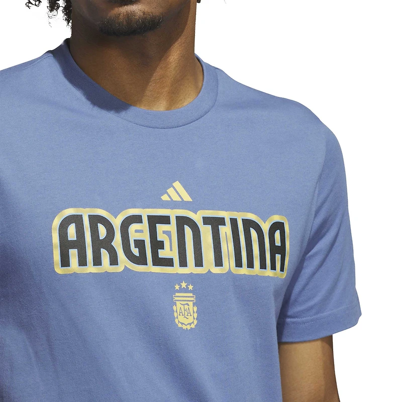 Maillot adidas bleu de l'équipe nationale d'Argentine pour homme
