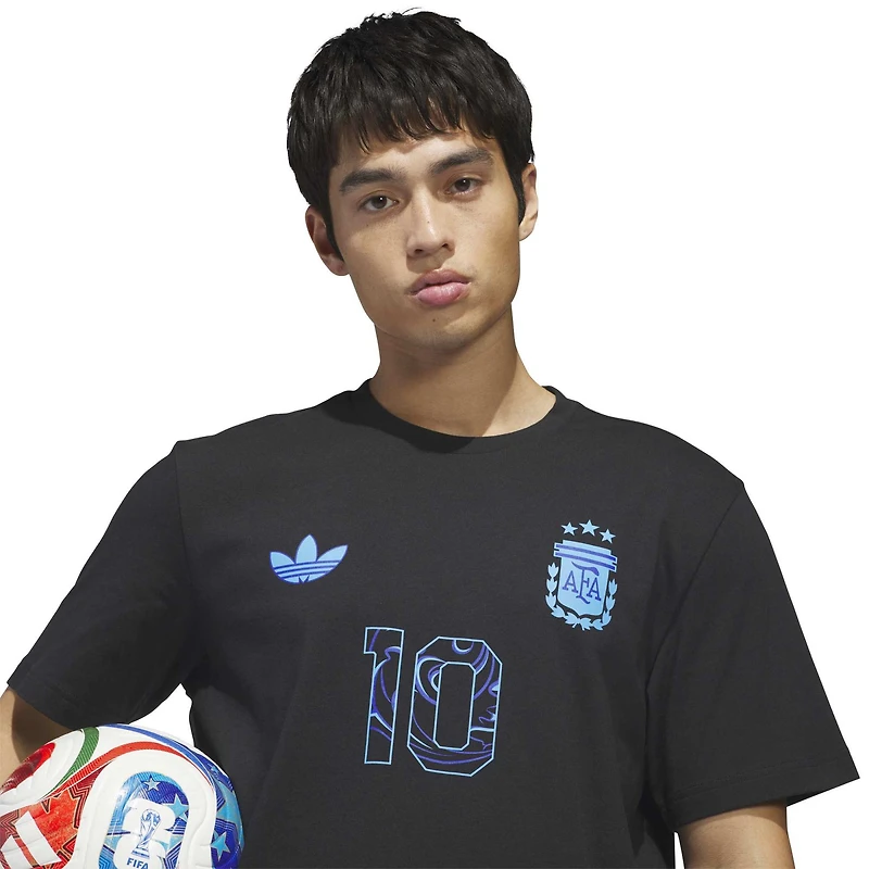 Men's adidas Lionel Messi Black Argentina National Team 2026 Away Jersey Hook Name & Number T-Shirt