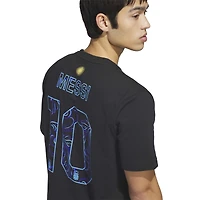 Men's adidas Lionel Messi Black Argentina National Team 2026 Away Jersey Hook Name & Number T-Shirt