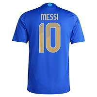 Maillot de joueur authentique extérieur bleu Lionel Messi l'équipe nationale d'Argentine 2024 pour homme