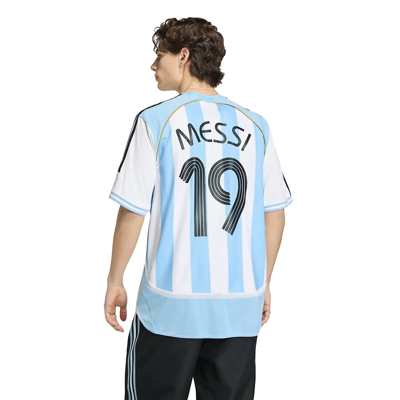 Maillot domicile blanc adidas Lionel Messi, équipe nationale d'Argentine, édition 2006