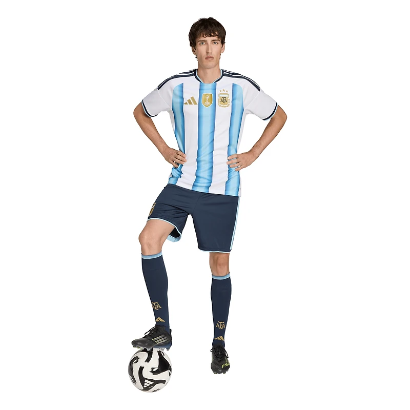 Short réplique adidas bleu marine de l'équipe nationale argentine 2026 pour homme