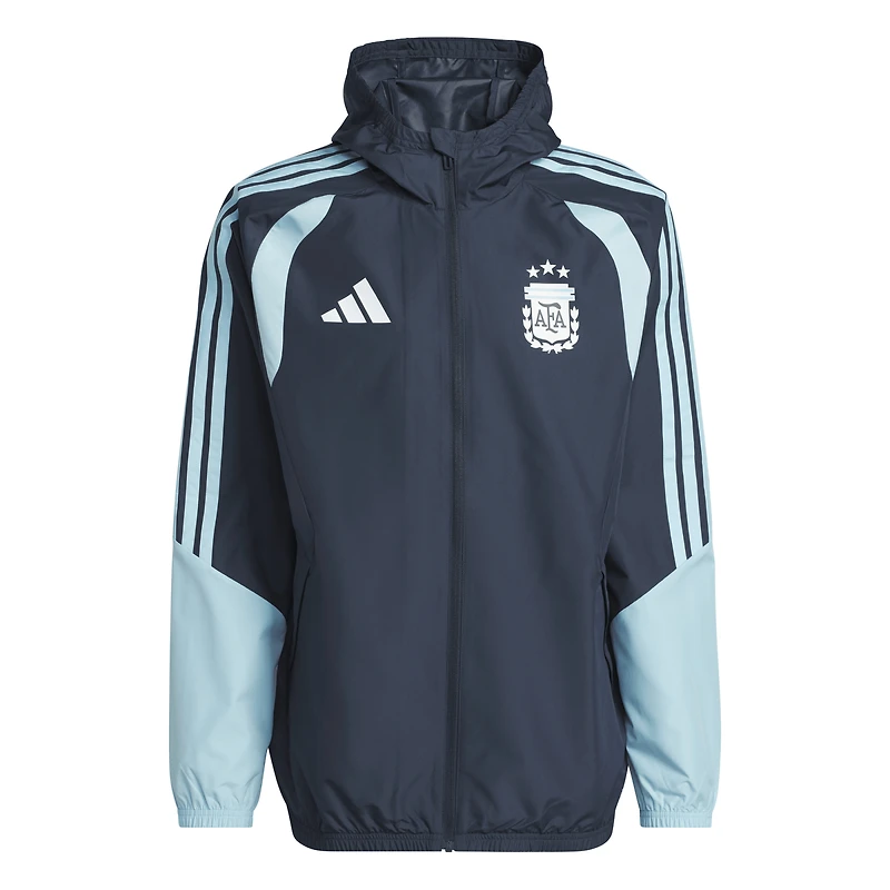Veste zippée adidas Tiro bleu marine pour homme, équipe nationale d'Argentine 2026