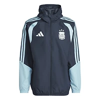 Veste zippée adidas Tiro bleu marine pour homme, équipe nationale d'Argentine 2026