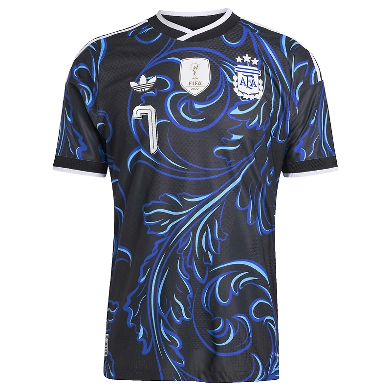 Maillot domicile authentique adidas Rodrigo de Paul blanc l'équipe nationale d'Argentine 2026
