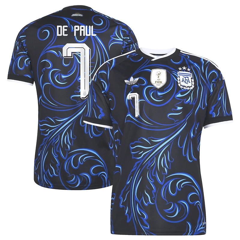Men's adidas Rodrigo De Paul White Argentina National Team 2026 Home Replica Jersey