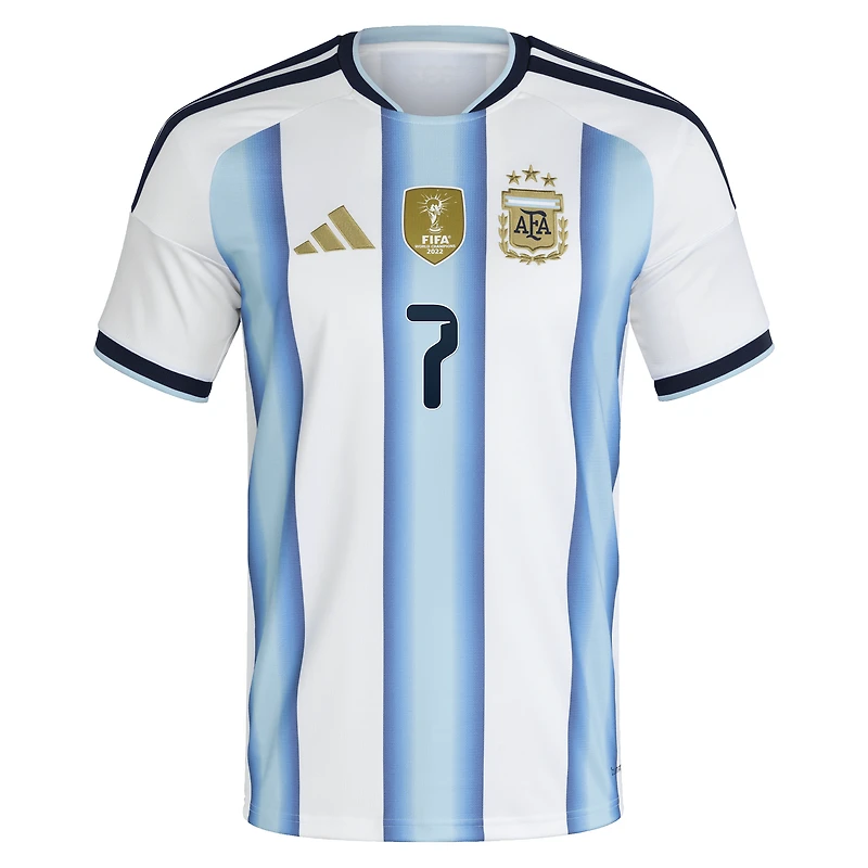 Men's adidas Rodrigo De Paul White Argentina National Team 2026 Home Replica Jersey
