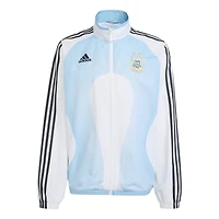Veste de survêtement zippée adidas blanche pour homme, édition spéciale Argentine 2006.