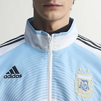 Veste de survêtement zippée adidas blanche pour homme, édition spéciale Argentine 2006.