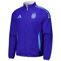 Men's adidas White Argentina National Team 2024 Reversible Anthem Full-Zip Jacket