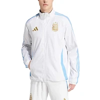 Men's adidas White Argentina National Team 2024 Reversible Anthem Full-Zip Jacket