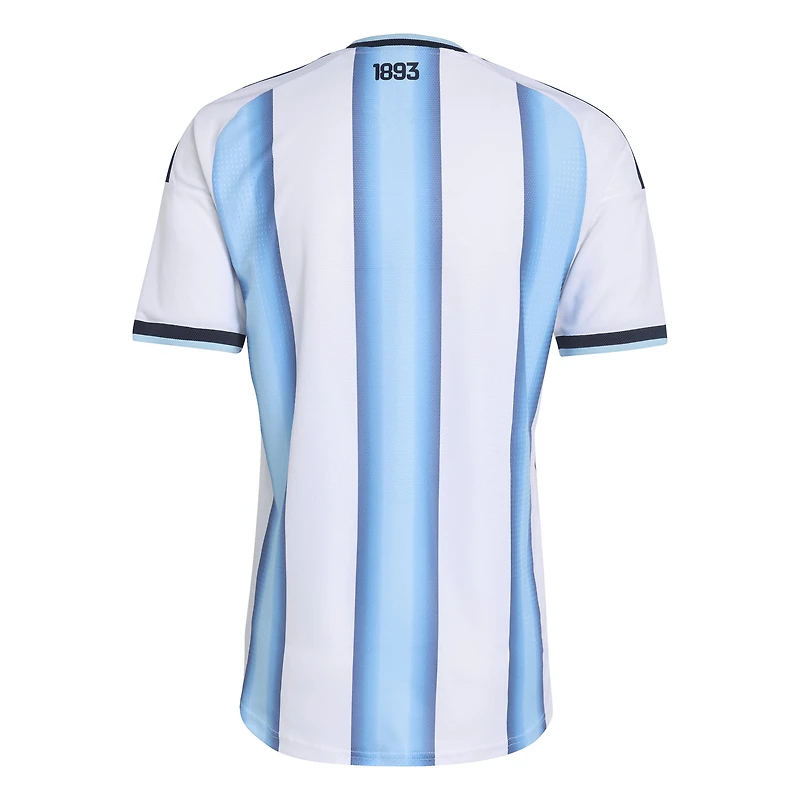 Maillot domicile authentique adidas blanc de l'équipe nationale d'Argentine 2026 pour homme