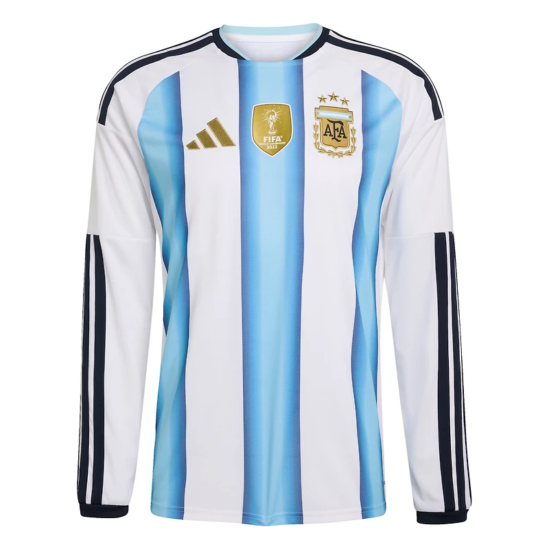 Maillot domicile réplique à manches longues adidas blanc de l'équipe nationale d'Argentine 2026 pour homme