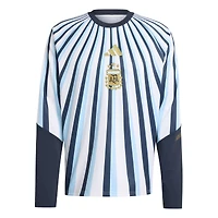 Men's adidas White Argentina National Team 2026 Long Sleeve Pre-Match Top