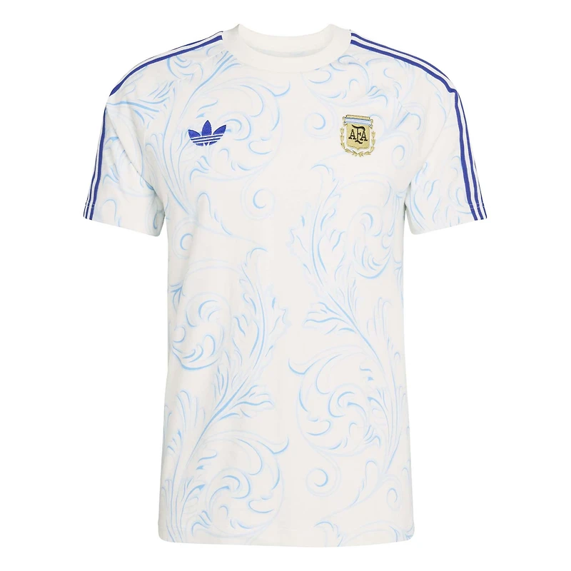 T-shirt imprimé intégral adidas blanc pour homme, équipe nationale d'Argentine