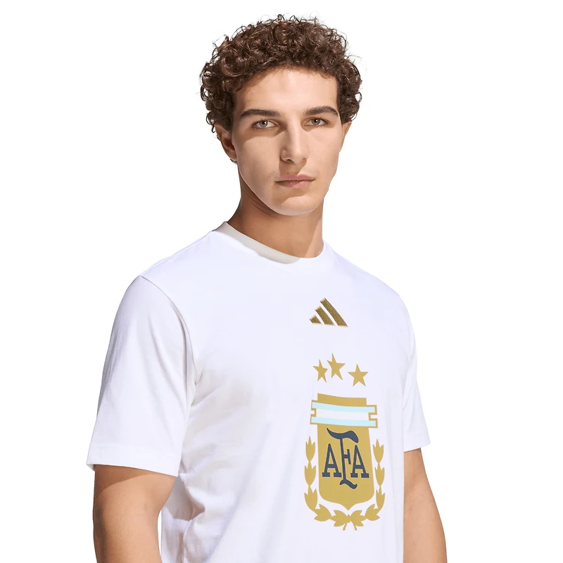 Men's adidas  White Argentina National Team Alphaskin Graphic T-Shirt