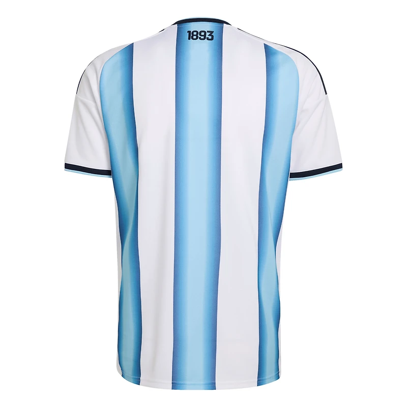 Maillot domicile réplique blanc adidas de l'équipe nationale d'Argentine pour la Coupe du Monde FIFA 2026