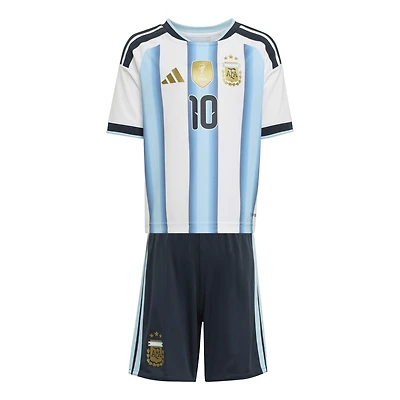 Maillot domicile réplique blanc de l'équipe nationale d'Argentine adidas Lionel Messi pour enfant, FIFA x Coupe du Monde 2026