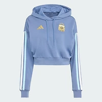 Women's adidas Blue Argentina National Team FIFA x World Cup Alphaskin Cropped Hoodie
