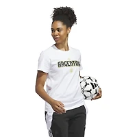 Women's adidas White Argentina National Team Jersey Hook T-Shirt