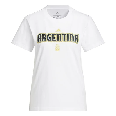 Women's adidas White Argentina National Team Jersey Hook T-Shirt