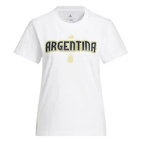 Women's adidas White Argentina National Team Jersey Hook T-Shirt