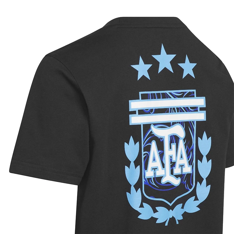 Youth adidas Black Argentina National Team 2026 Away Jersey Hook T-Shirt