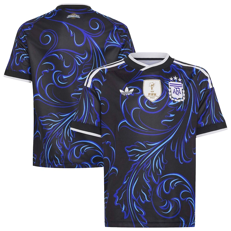 Youth adidas  Black Argentina National Team 2026 Away Replica Jersey