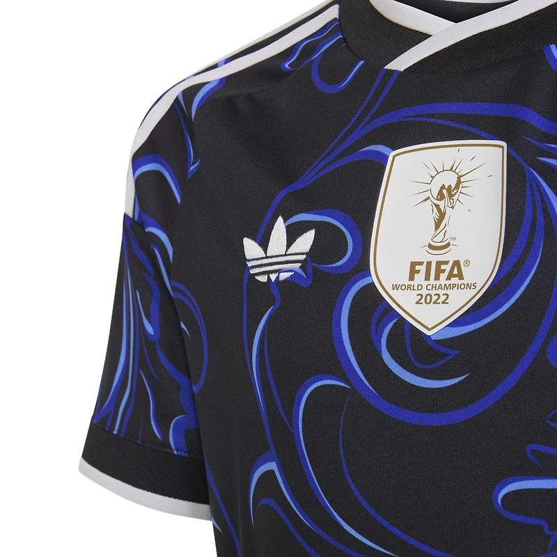Maillot réplique extérieur adidas noir pour jeunes de l'équipe nationale d'Argentine 2026
