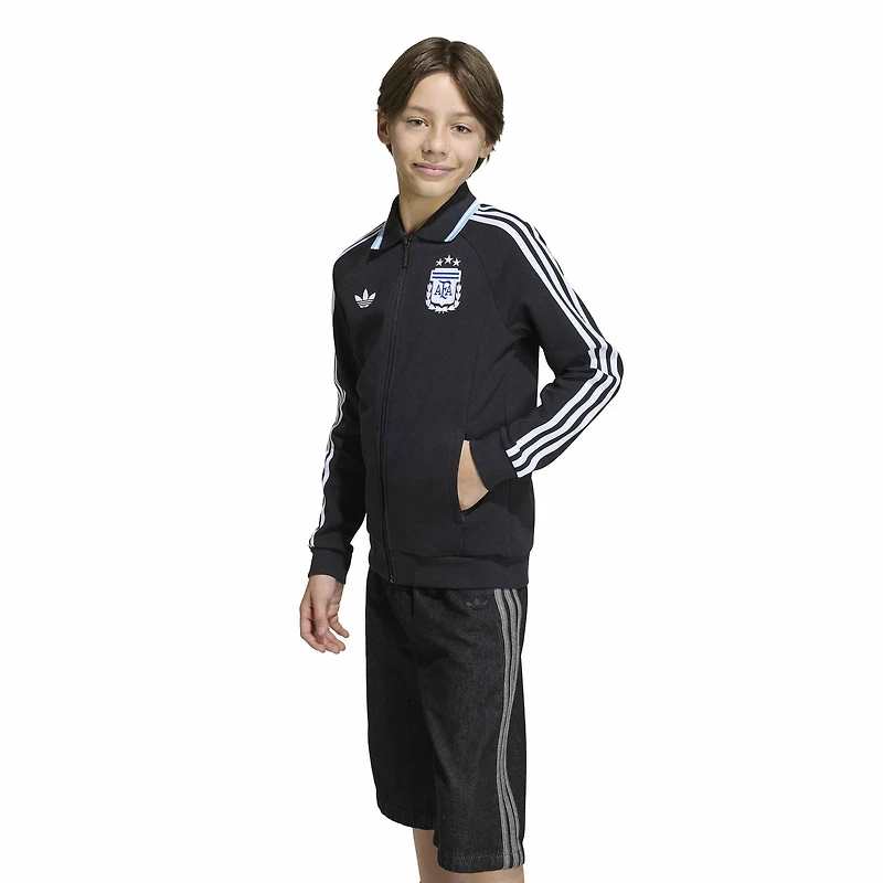 Youth adidas Black Argentina National Team Away Full-Zip Anthem Jacket