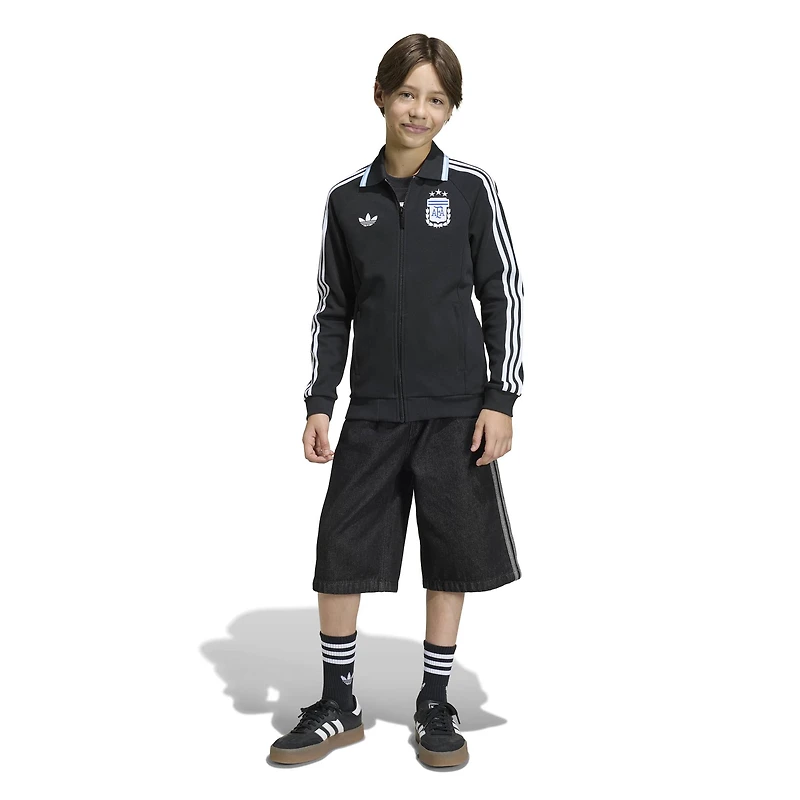 Youth adidas White Argentina National Team 2026 Full-Zip Game Day Anthem Jacket